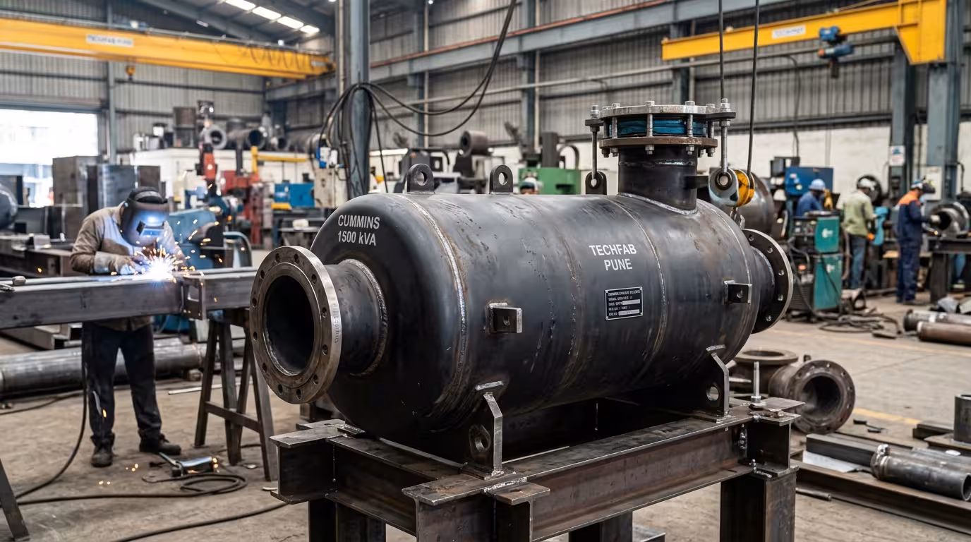 Cummins Generator Exhaust Silencer Manufacturer in India